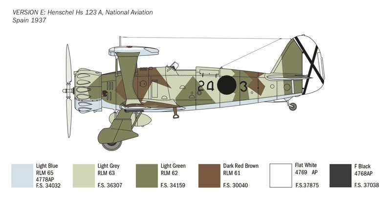 Italeri 2819 HENSCHEL HS 123 1/48 – image 3
