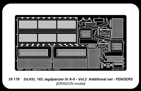 Aber 35179 German tank destroyer Sd.Kfz.162 Jagdpanzer IV A-0 - vol. 2 - additional set - fenders 1/35 – image 2