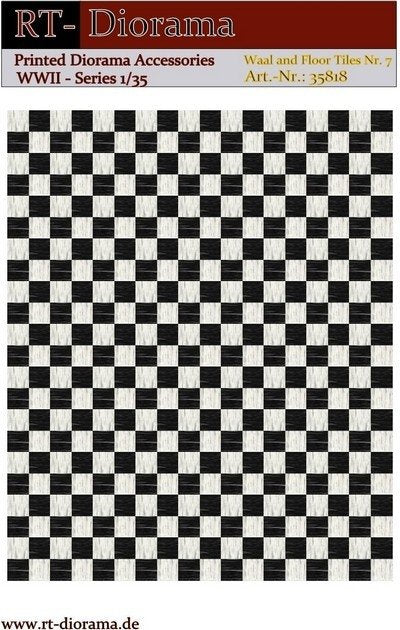 RT-Diorama 35818 Printed Accessories: Wall and Floor Tiles No.7 1/35