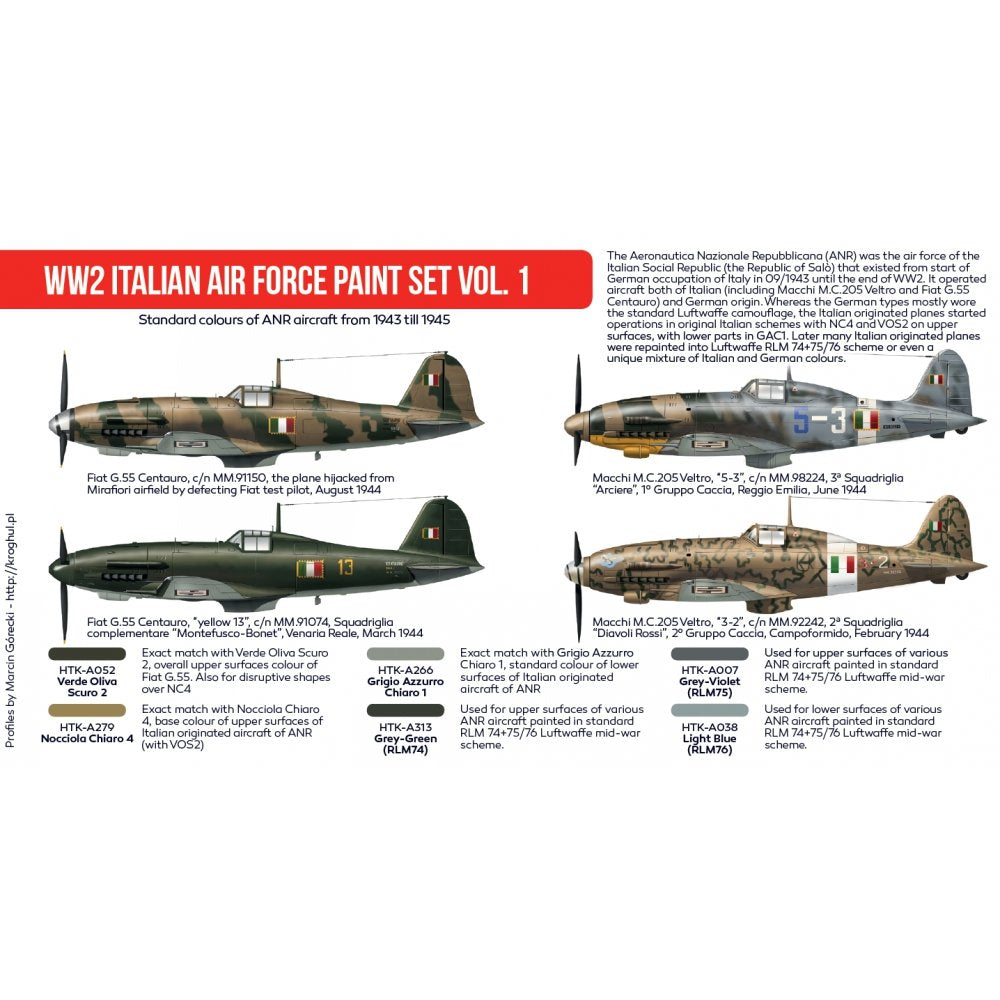 Hataka Hobby HTK-AS103 WW2 Italian Air Force Paint set vol. 1 – image 3