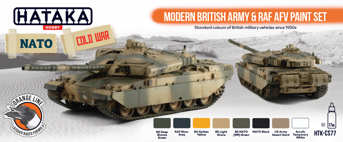 Hataka HTK-CS77 Modern British Army &amp;amp; RAF AFV paint set 8x17ml – image 2