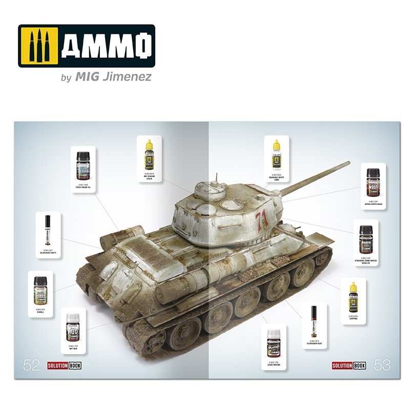 AMMO of Mig Jimenez 7903 SOLUTION BOX MINI (20) - How to paint WWII Soviet Winter Vehicles – obrázek 4
