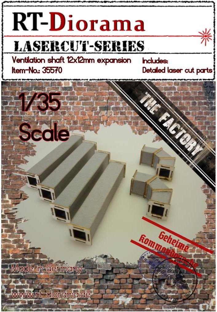 RT-Diorama 35570 Ventilation shaft 12x12mm expansion 1/35