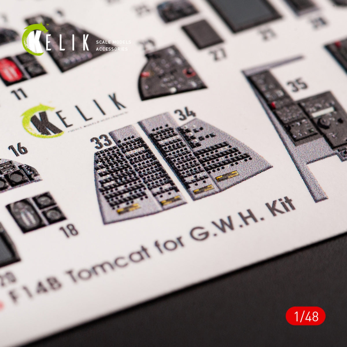 KELIK K48066 F-14B TOMCAT INTERIOR 3D DECALS FOR GWH KIT 1/48 – image 6