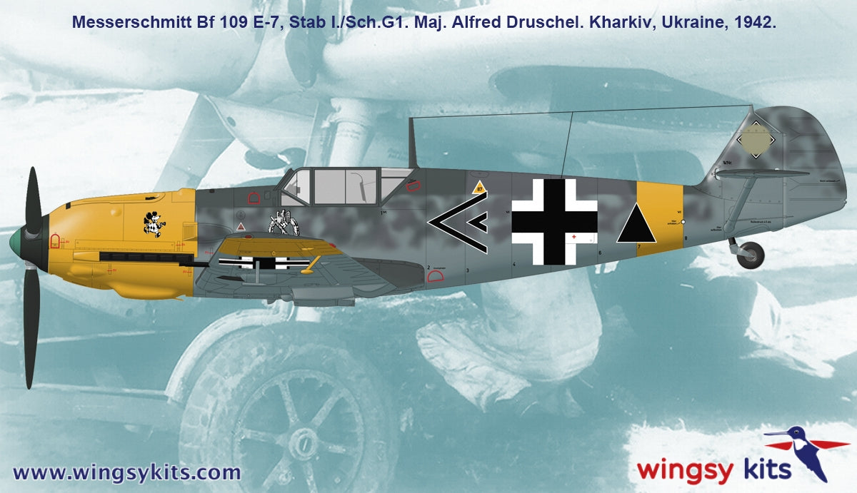 Wingsy Kits D5-11 German WWII Fighter MESSERSCHMITT Bf 109 E-7 1/48 – image 4