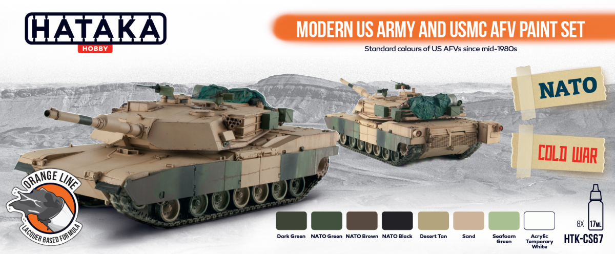 Hataka HTK-CS67 ORANGE LINE – Modern US Army and USMC AFV paint set 8x17ml – Bild 2