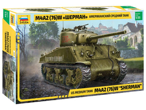 Zvezda 3645 M4A2 (76)W Sherman 1/35
