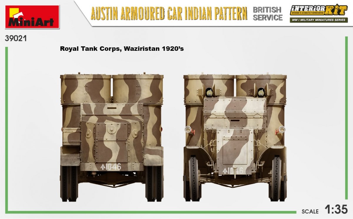 Miniart 39021 AUSTIN ARMORED CAR INDIAN PATTERN. BRITISH SERVICE. INTERIOR KIT 1/35 – obrázek 17
