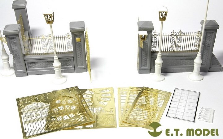 ET Model J35-001 Park Gate &amp;amp; Fence FOR MINIART KIT – image 4