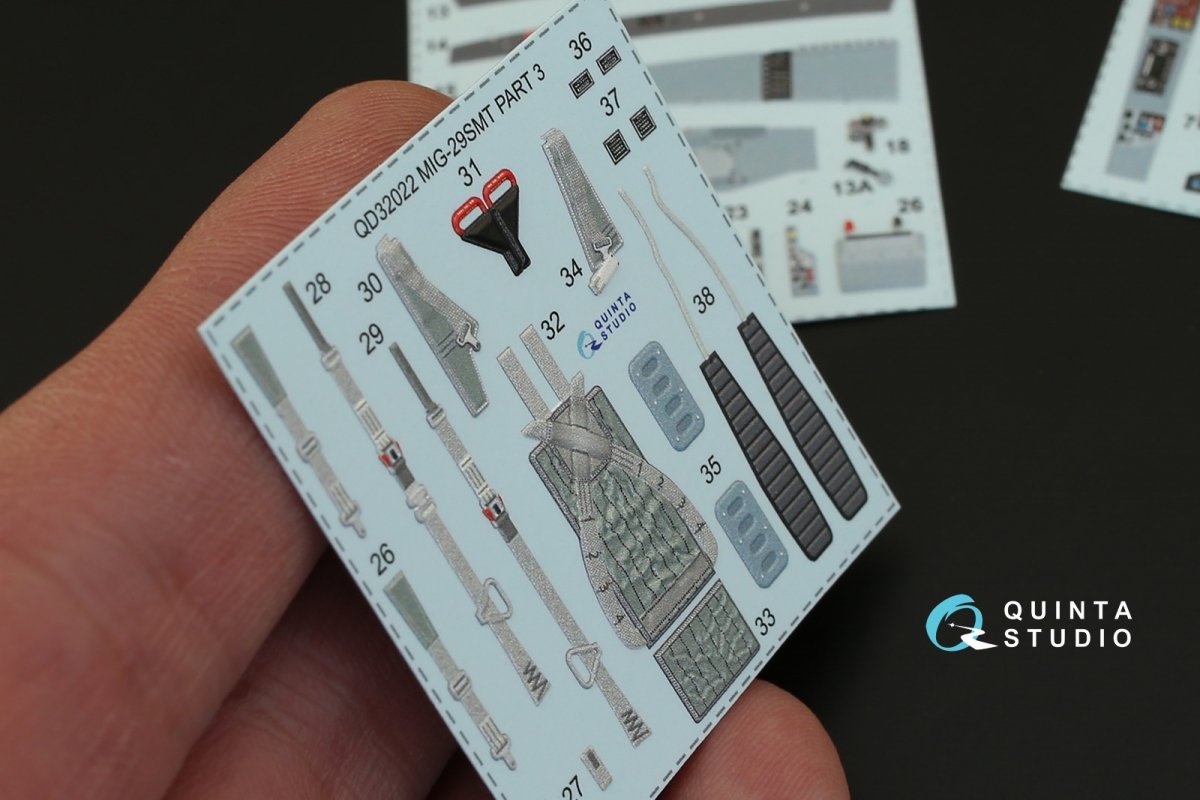 Quinta Studio QD32022 MiG-29SMT 3D-Printed &amp;amp; colored Interior on decal paper (for Trumpeter kit) 1/32 – Bild 2