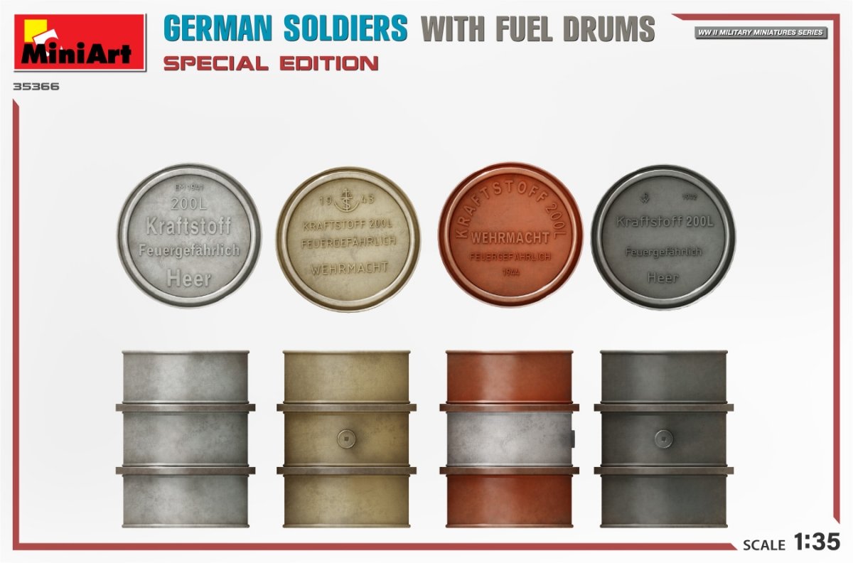 MiniArt 35366 GERMAN SOLDIERS WITH FUEL DRUMS. SPECIAL EDITION 1/35 – obrázek 5