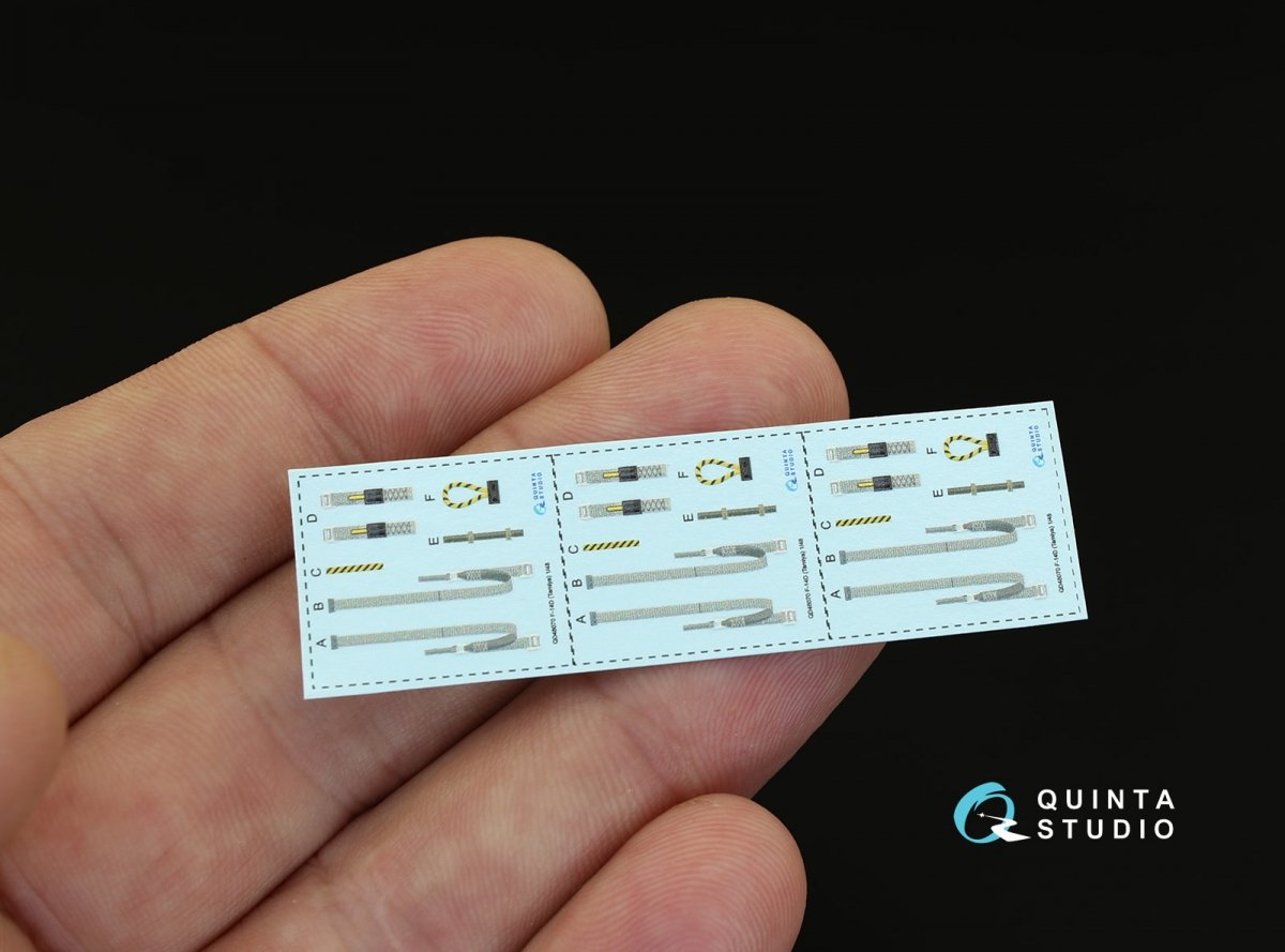 Quinta Studio QD48070 F-14D 3D-Printed &amp;amp; colored Interior on decal paper (for Tamiya kit) 1/48 – image 3