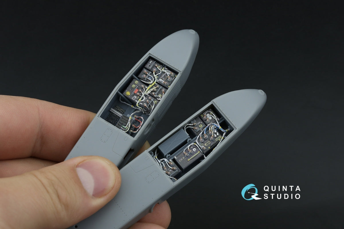 Quinta Studio QD+35144 AH-64A forward avionics bays 3D-Printed &amp;amp; colored Interior on decal paper (Trumpeter) (with 3D-printed resin parts) 1/35 – immagine 10