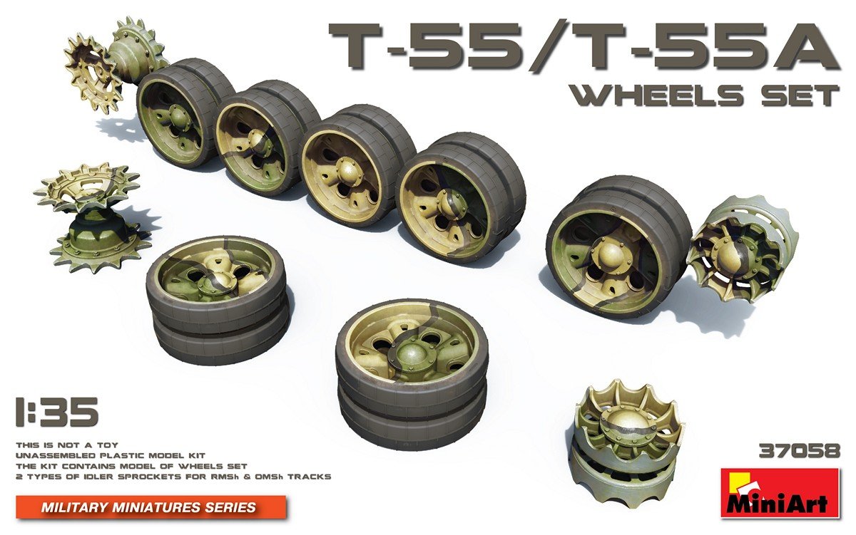 MiniArt 37058 T-55/T-55A WHEELS SET 1/35