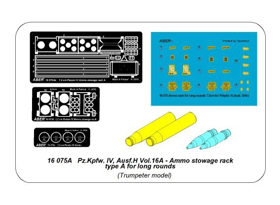 Aber 16075A Pz.Kpfw. IV, Ausf.H/J (Sd.Kfz. 161/2) - Vol.16A - Ammo stowage rack type A for long rounds 1/16 – immagine 8
