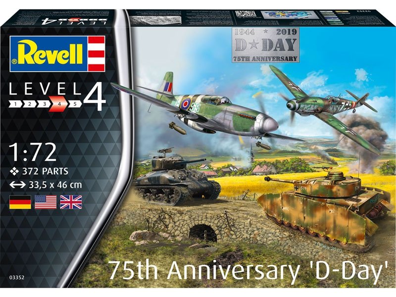 Revell 03352 75 th Anniversary D-Day Set (diorama and four models) 1/72