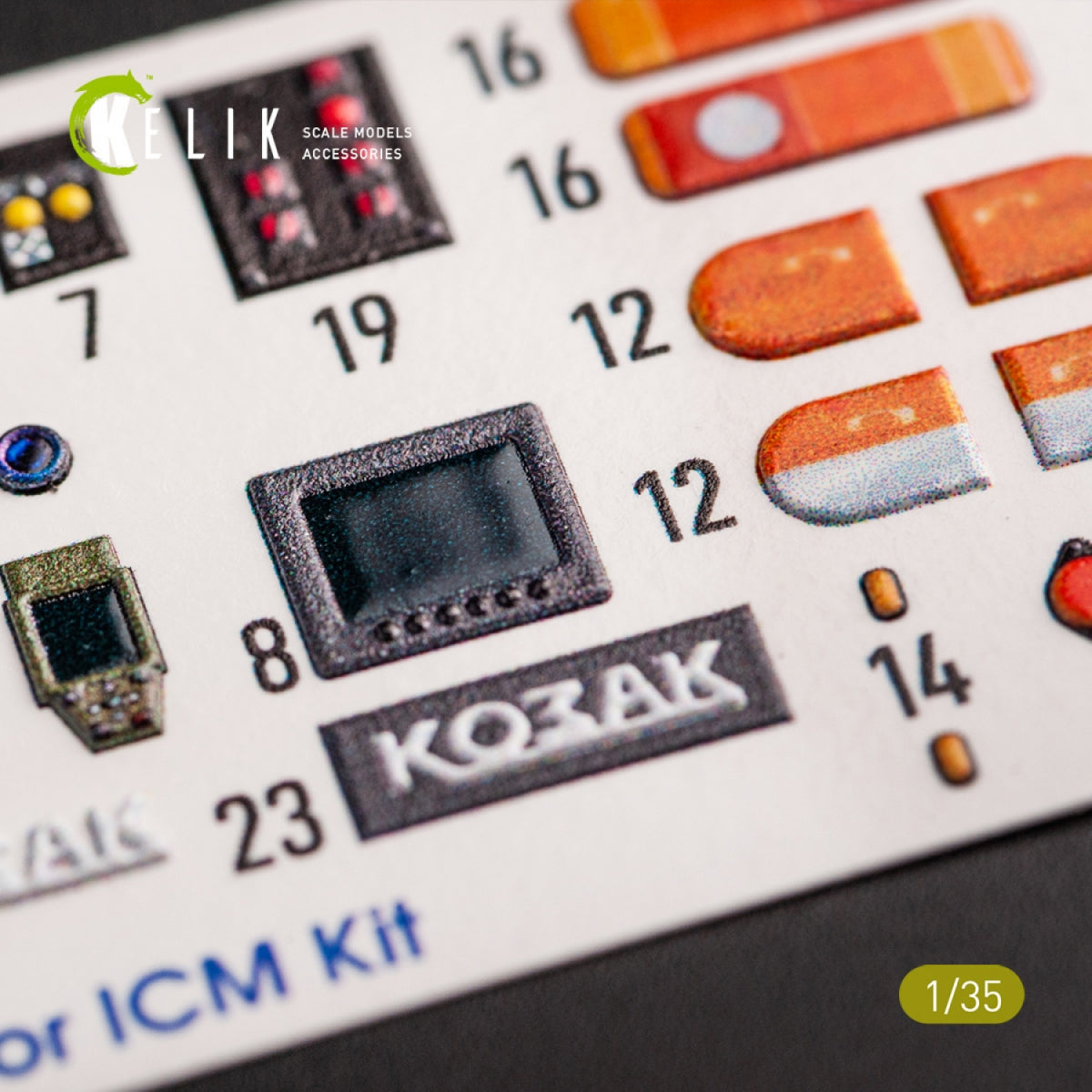 KELIK K35020 KOZAK-2 UKRAINIAN MRAP 3D DECALS FOR ICM KIT 1/35 – Bild 6