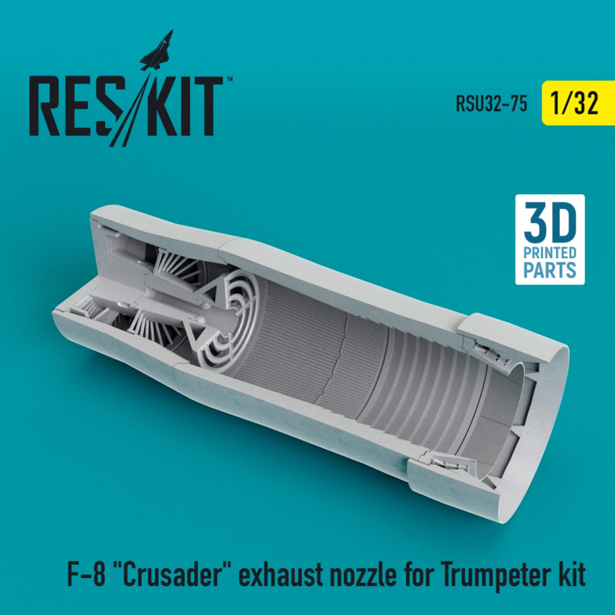 RESKIT RSU32-0075 F-8 &amp;quot;CRUSADER&amp;quot; EXHAUST NOZZLE FOR TRUMPETER KIT 1/32 – Bild 2