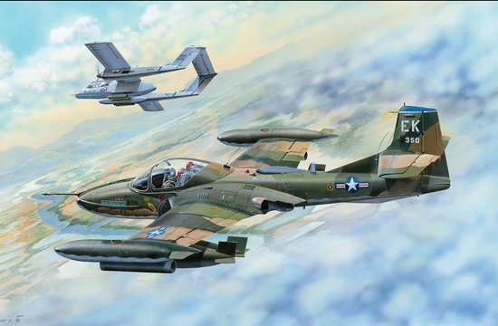Trumpeter 02889 US A-37B Dragonfly Light Ground-Attack Aircraft 1/48