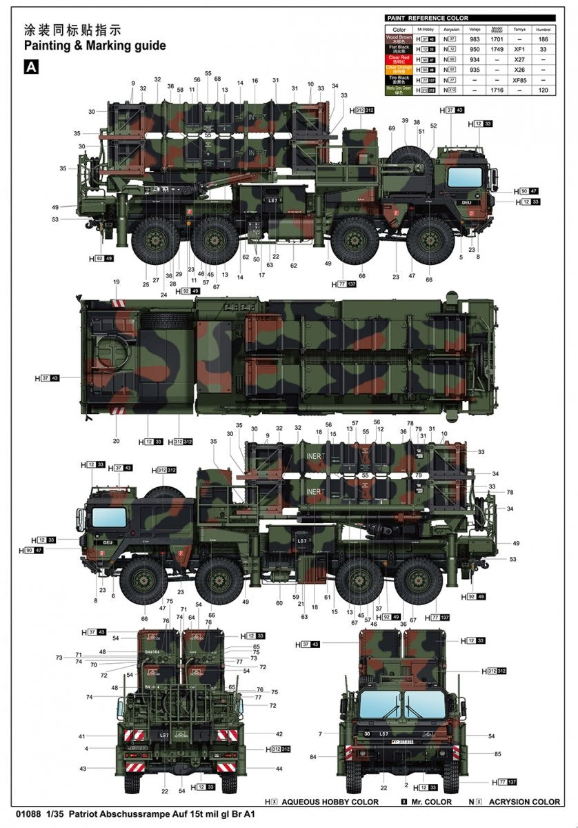 Trumpeter 01088 Patriot Abschussrampe auf 15t mil gl Br A1 1/35 – Bild 5