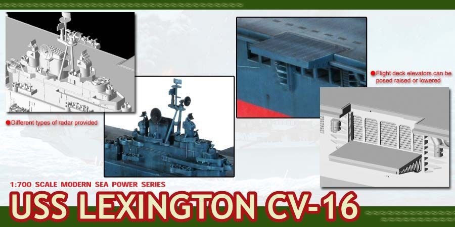 Dragon 7051 USS Lexington CV-16 1/700 – image 4