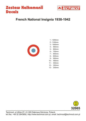 Techmod 32065 Insigne national français (1/32) – image 2