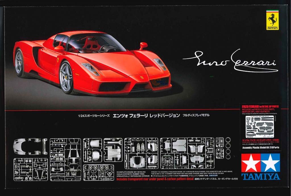 Tamiya 24327 Enzo Ferrari with Detail Up Parts Car Scale Model Kit 1/24