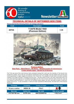 Italeri 6570 T-34/76 mod. 1943 1/35 – obrázek 2