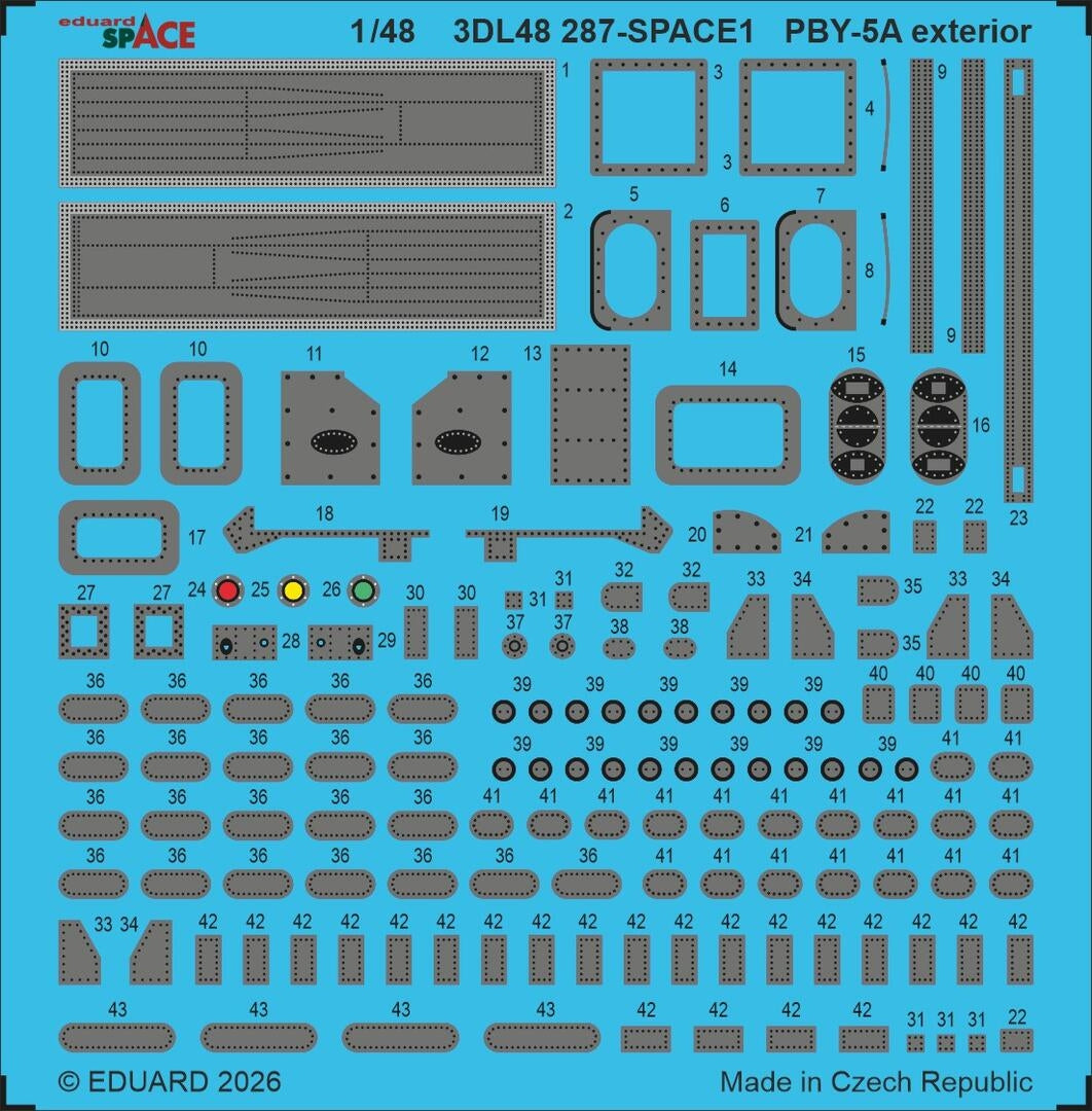 Eduard 3DL48287 Consolidated PBY-5 A Catalina - Exterior Space Set Eduard and Revell Kits 1/48