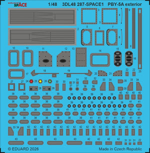 Eduard 3DL48287 Consolidated PBY-5 A Catalina - Exterior Space Set Eduard and Revell Kits 1/48