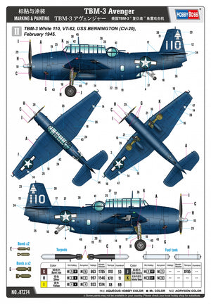 Hobby Boss 87274 TBM-3 Avenger 1/72 – obrázek 6