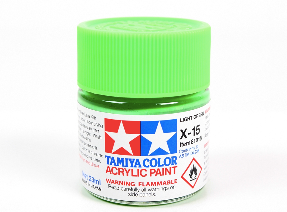 Tamiya 81015 Acrylic X-15 Light Green 23ml – image 2