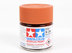 Tamiya 81034 Acryl X-34 Metallic Brown 23ml – image 2