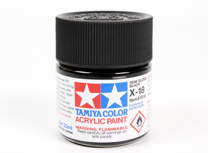 Tamiya 81018 Acryl X-18 Semi Gloss Black 23ml – image 2