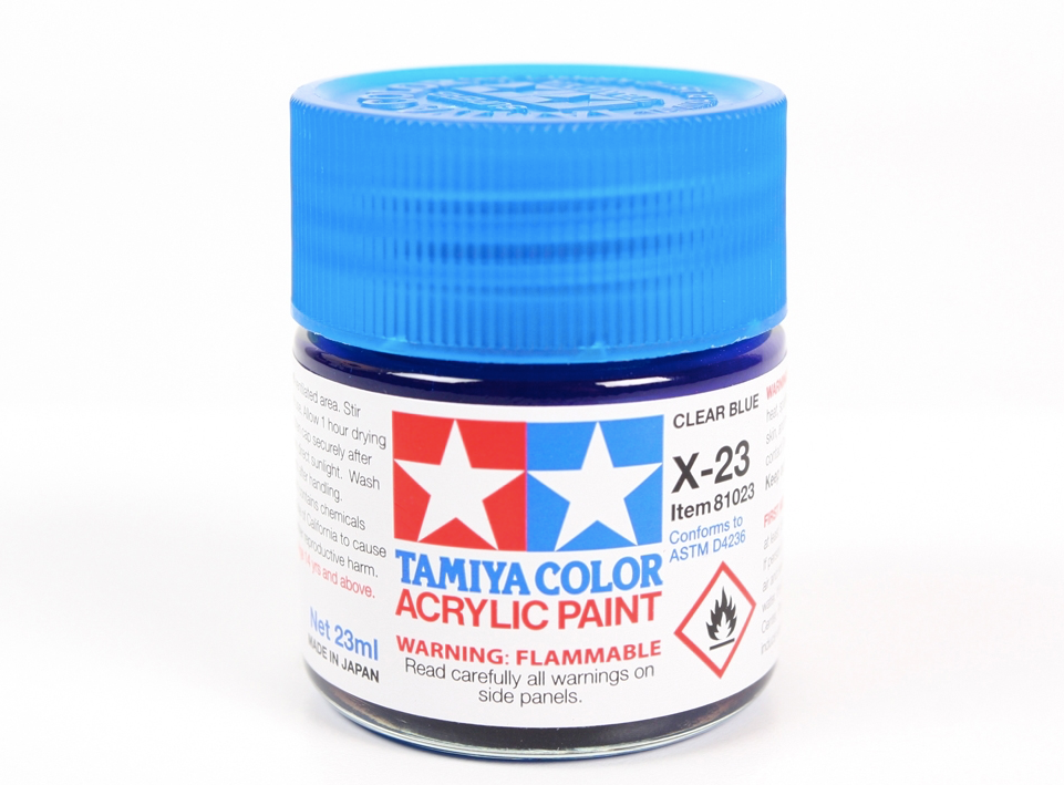 Tamiya 81023 Acrylic X-23 Clear Blue 23ml – obrázek 3