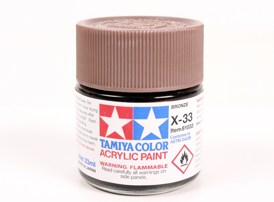 Tamiya 81033 Acrylic X-33 Bronze 23ml – Bild 2