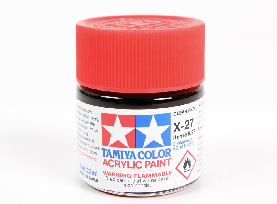 Tamiya 81027 Peinture acrylique X-27 Rouge transparent 23 ml – image 2