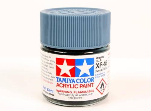 Tamiya 81318 Acrylic XF-18 Medium Blue 23ml – Bild 2