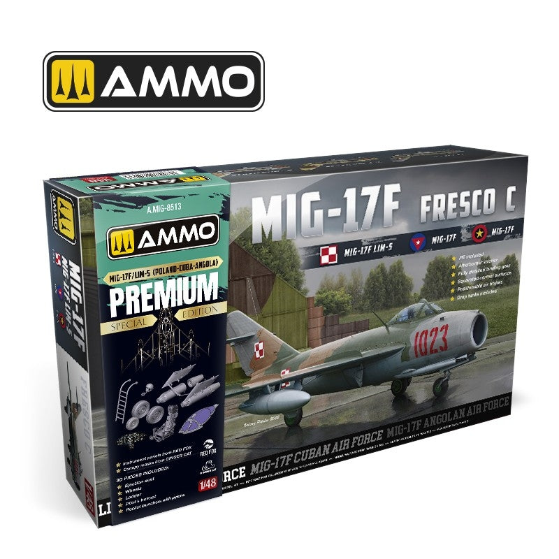 AMMO by Mig Jimenez 8513 MIG-17F / LIM-5 Poland-Cuba-Angola (Premium Edition) 1/48