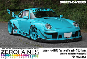 Zero Paints ZP-1425 RWB Rauh Passion Porsche 993 Turquoise Paint 60ml – Bild 2