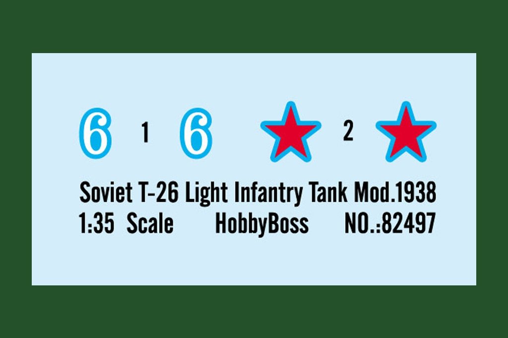 Hobby Boss 82497 Soviet T-26 Light Infantry Tank Mod.1938 1/35 – zdjęcie 3
