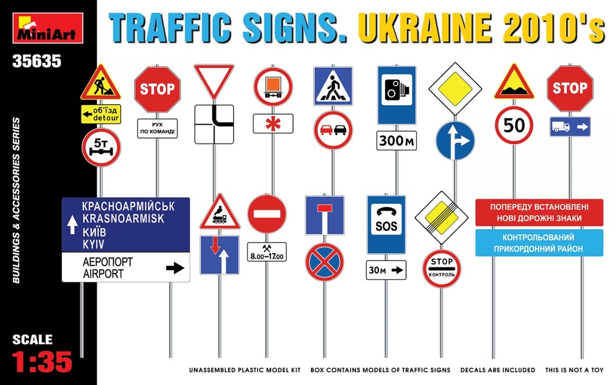 Miniart 35635 TRAFFIC SIGNS. UKRAINE 2010&amp;#39;s 1/35 – Bild 3
