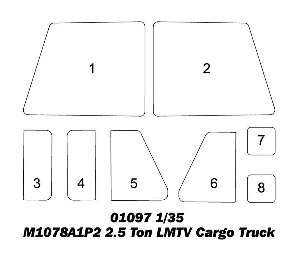 Trumpeter 01097 M1078A1P2 2.5 Ton LMTV Cargo Truck 1/35