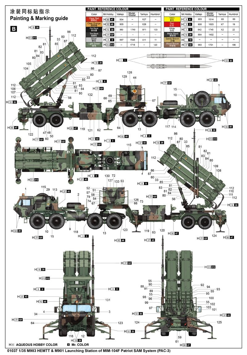 Trumpeter 01037 M983 HEMTT M901 Launching Station of MIM-104F0 Patriot SAM System PAC-3 1/35 – image 2