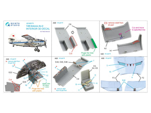 Quinta Studio QD48575 Antonov An-2 Colt 3D-Printed &amp;amp; colored Interior on decal paper (HobbyBoss) 1/48 – immagine 10