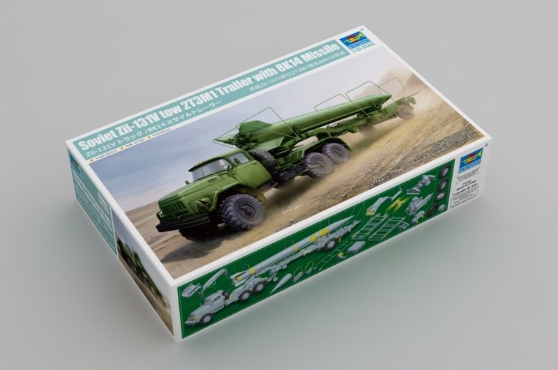 Trumpeter 01081 Soviet Zil-131V tow 2T3M1 Trailer with 8K14 Missil 1/35 – image 2