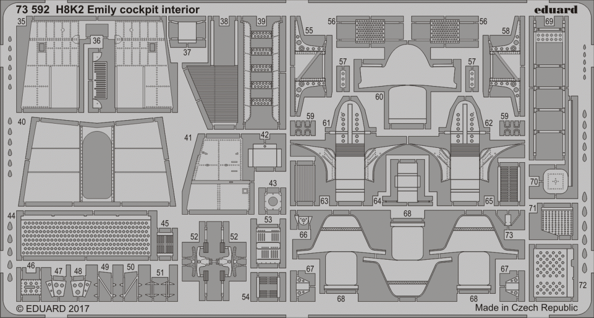 Eduard 73592 H8K2 Emily cockpit interior HASEGAWA 1/72 – image 2
