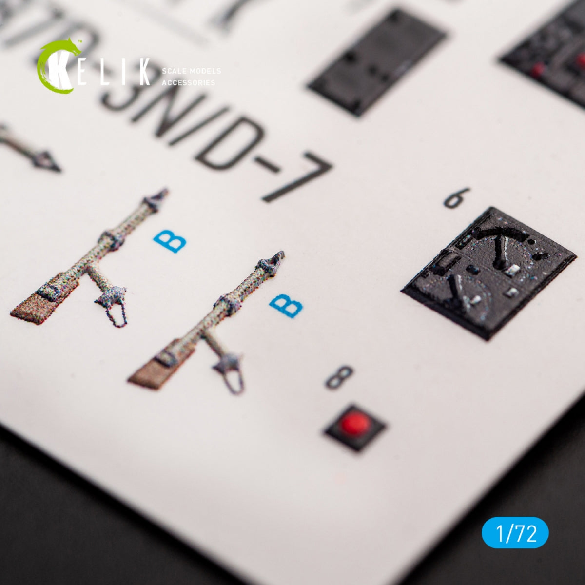 KELIK K72052 JUNKERS JU87D-3N/D-7 - INTERIOR 3D DECALS FOR FUJIMI/HOBBY 2000 KIT 1/72 – imagen 4