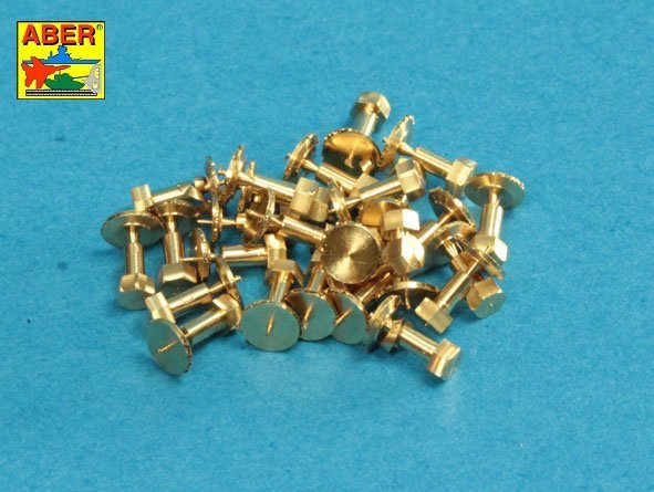 Aber 16114 AFV - Scale 1/16 Turned imitation of Hexagonal bolts 1.75 x 2.20 mm x 25 pcs. (1/16)