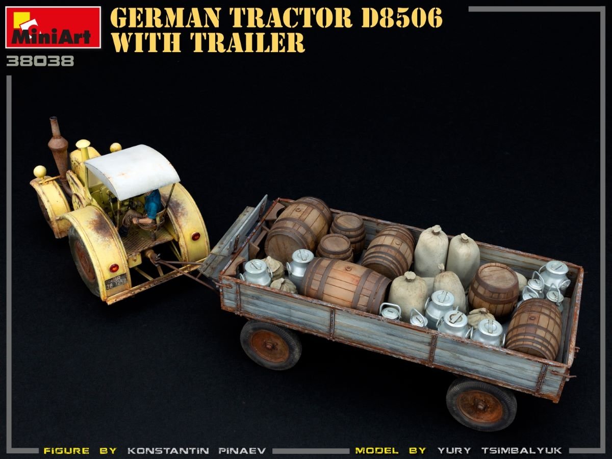 MiniArt 38038 German Tractor D8506 with trailer 1/35 – obrázek 11